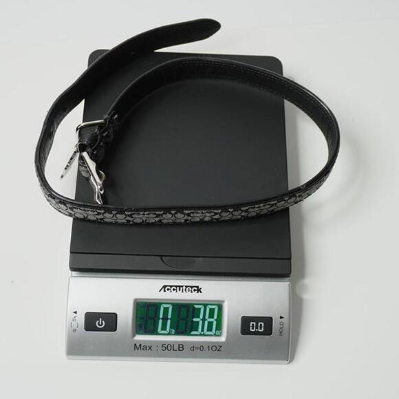 Coach Dog Collar Fire Hydrant Charm Monogram Large Dog Black Gray Red SEE - Picture 11 of 11